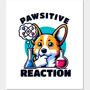 Pawsitive Reaction Black Chemistry Dog Lover Posters and Art